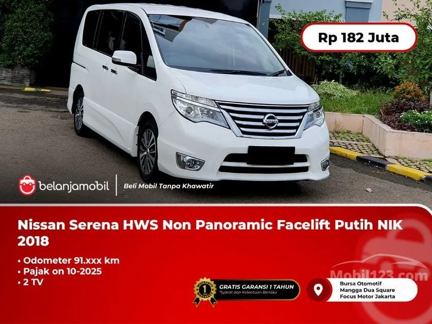 Jual Mobil Nissan Serena 2018 Highway Star 2.0 di DKI Jakarta Automatic MPV Putih Rp 182.000.000