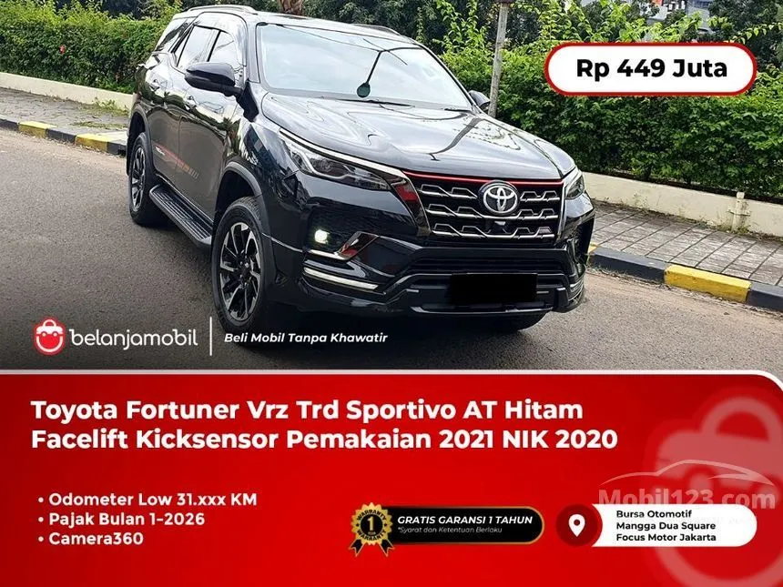 Jual Mobil Toyota Fortuner 2020 VRZ TRD 4X2 2.4 di DKI Jakarta Automatic SUV Hitam Rp 449.000.000