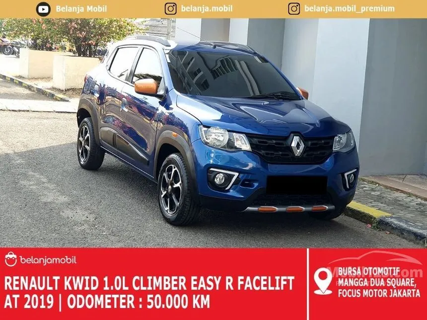 Jual Mobil Renault Kwid 2019 Climber 1.0 di DKI Jakarta Automatic Hatchback Biru Rp 88.000.000