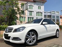 2014 Mercedes-Benz C200 Sport White ON BLACK