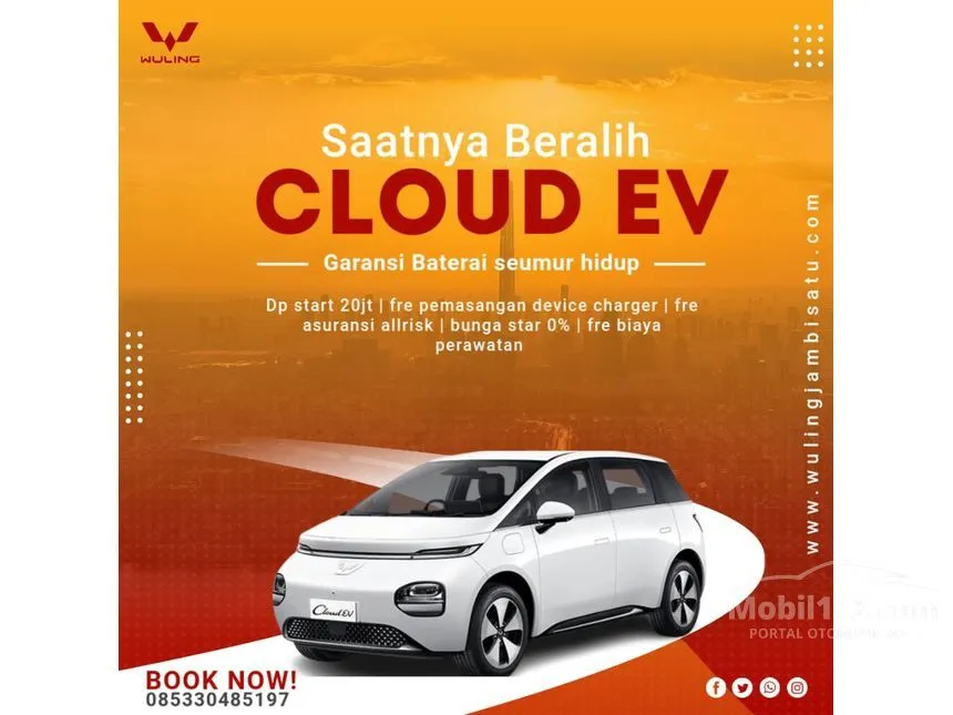 Jual Mobil Wuling Cloud EV 2024 EV di Jambi Automatic Hatchback Putih Rp 472.400.000