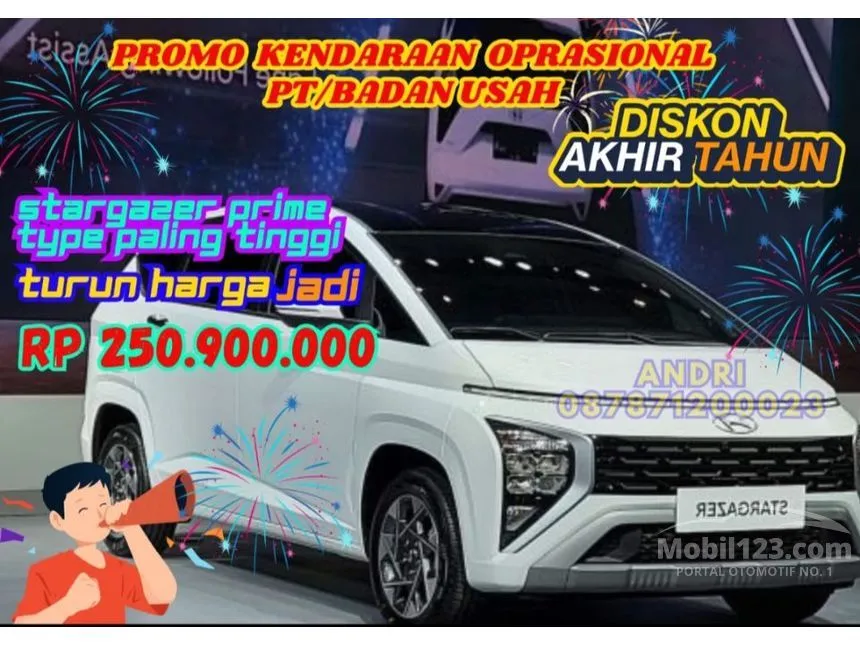 Jual Mobil Hyundai Stargazer 2024 Prime 1.5 di Banten Automatic MPV Merah Rp 250.900.000