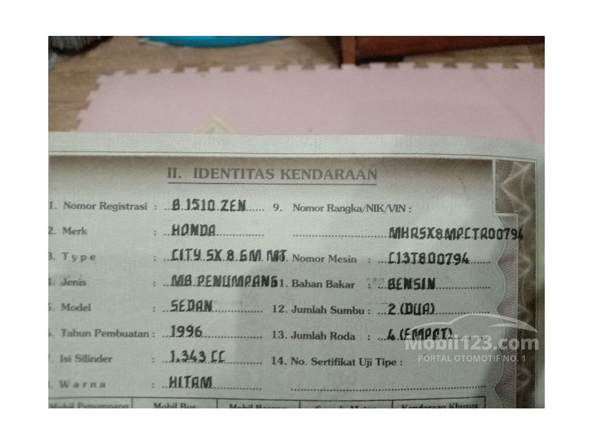 Jual Mobil Honda City 1996 VTi 1 5 di Jawa Barat Manual Jual Mobil Honda City 1996 VTi 1 5 di Jawa Barat Manual