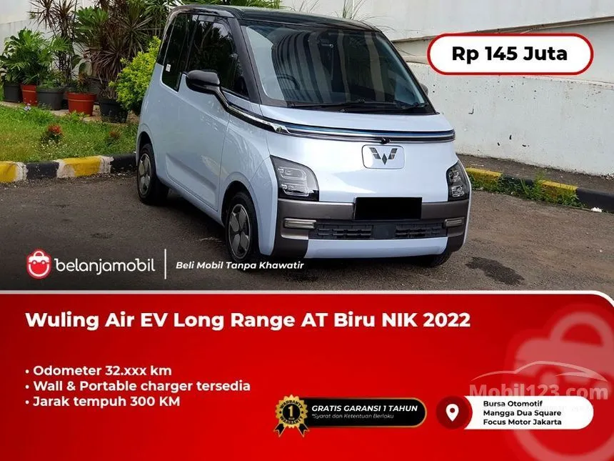 Jual Mobil Wuling Air EV 2022 Long Range di DKI Jakarta Automatic Hatchback Biru Rp 145.000.000