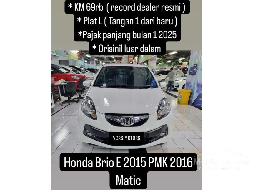 Jual Mobil Honda Brio 2015 E 1.2 di Jawa Timur Automatic Hatchback Putih Rp 126.000.000