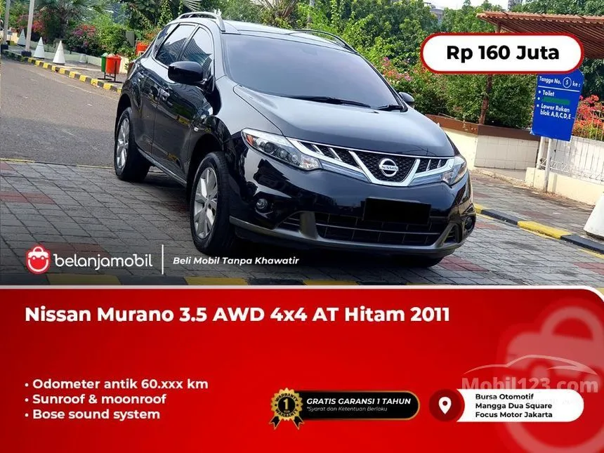 Jual Mobil Nissan Murano 2011 3.5 di Jawa Barat Automatic SUV Hitam Rp 160.000.000