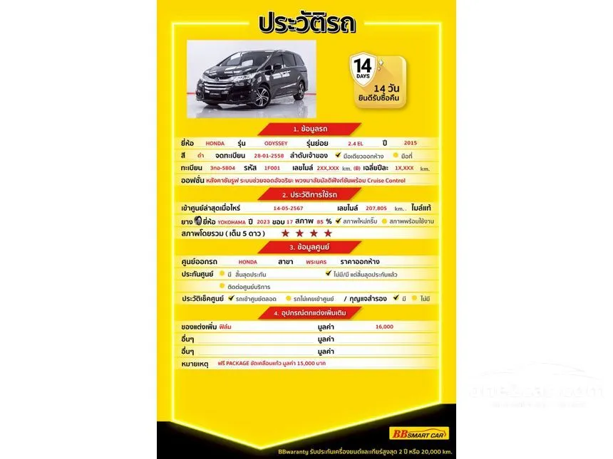 2015 Honda ODYSSEY EL Wagon