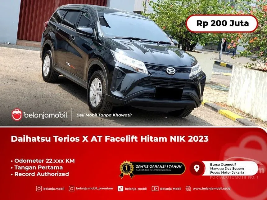 Jual Mobil Daihatsu Terios 2023 X 1.5 di DKI Jakarta Automatic SUV Hitam Rp 200.000.000