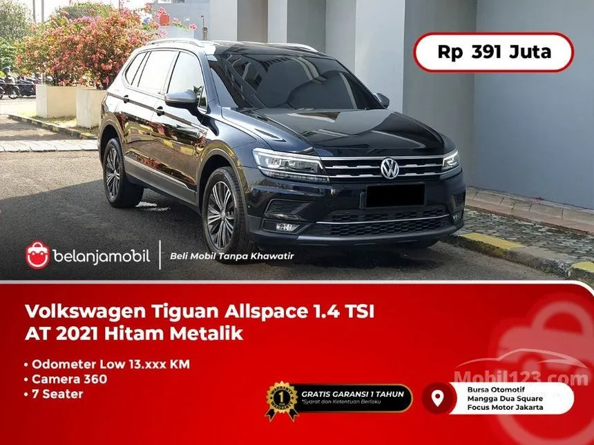 Jual Mobil Volkswagen Tiguan 2021 TSI Allspace 1.4 di DKI Jakarta Automatic SUV Hitam Rp 391.000.000