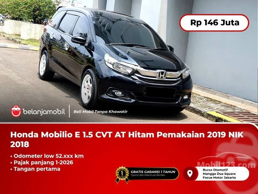 Jual Mobil Honda Mobilio 2018 E 1.5 di DKI Jakarta Automatic MPV Hitam Rp 146.000.000