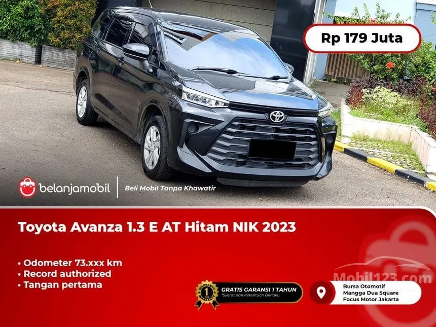 Jual Mobil Toyota Avanza 2023 E 1.3 di DKI Jakarta Automatic MPV Hitam Rp 179.000.000