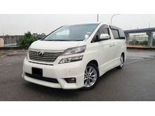 2011 Toyota Vellfire 2.4 (A) Z MPV - NICE PLATE NUMBER - POWER BOOT - NO PROCESSING FEE CHARGE