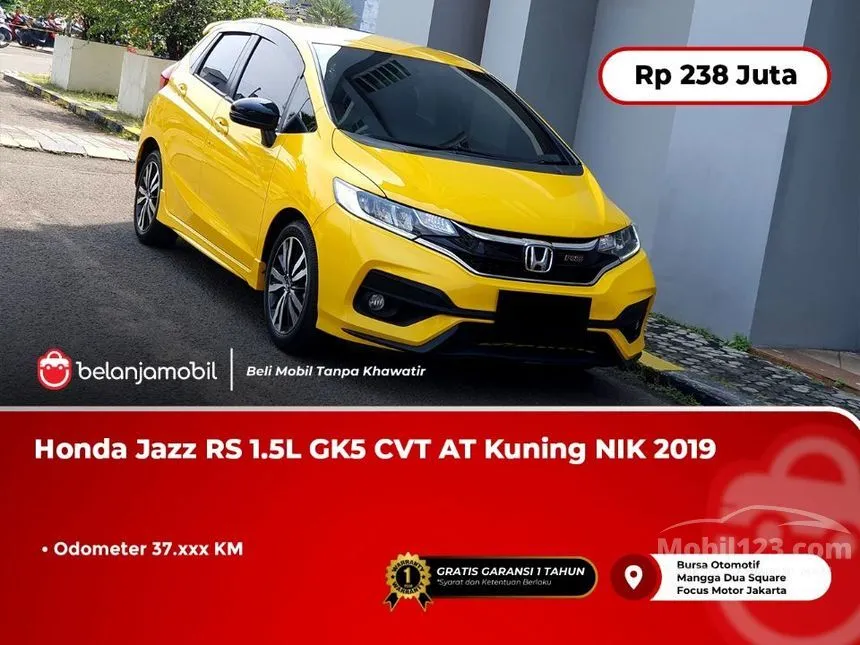 Jual Mobil Honda Jazz 2019 RS 1.5 di Jawa Barat Automatic Hatchback Kuning Rp 238.000.000