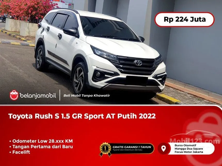 Jual Mobil Toyota Rush 2022 GR Sport 1.5 di DKI Jakarta Automatic SUV Putih Rp 224.000.000