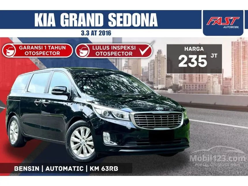 Jual Mobil KIA Grand Sedona 2016 3.3 di DKI Jakarta Automatic MPV Hitam Rp 235.000.000