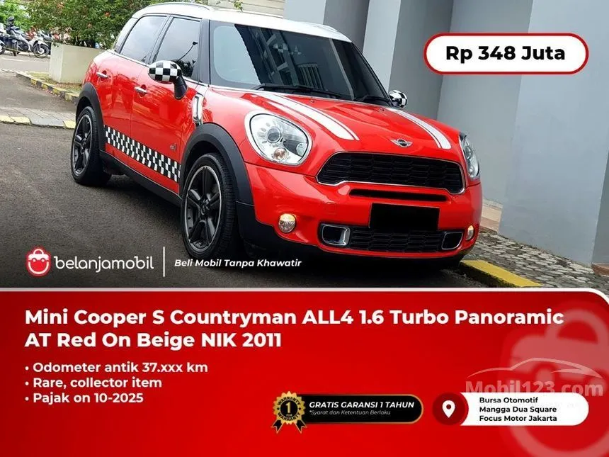 Jual Mobil MINI Countryman 2011 Cooper S 1.6 di DKI Jakarta Automatic SUV Merah Rp 348.000.000
