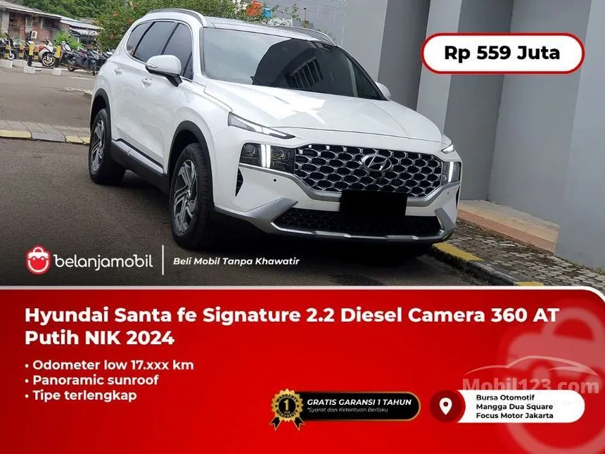 Jual Mobil Hyundai Santa Fe 2024 Signature 2.5 di DKI Jakarta Automatic SUV Putih Rp 559.000.000
