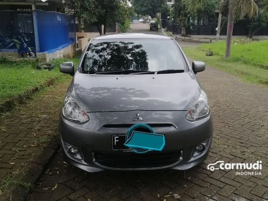 Jual Mobil Mitsubishi Mirage 2015 GLX 1.2 di Jawa Barat Manual Hatchback Abu
