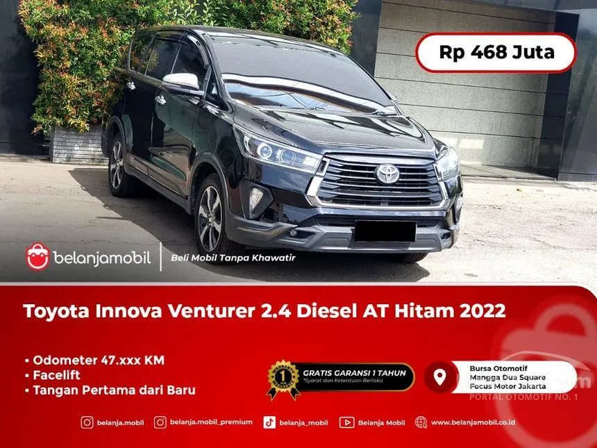 Jual Mobil Toyota Innova Venturer 2022 2.4 di DKI Jakarta Automatic Wagon Hitam Rp 468.000.000