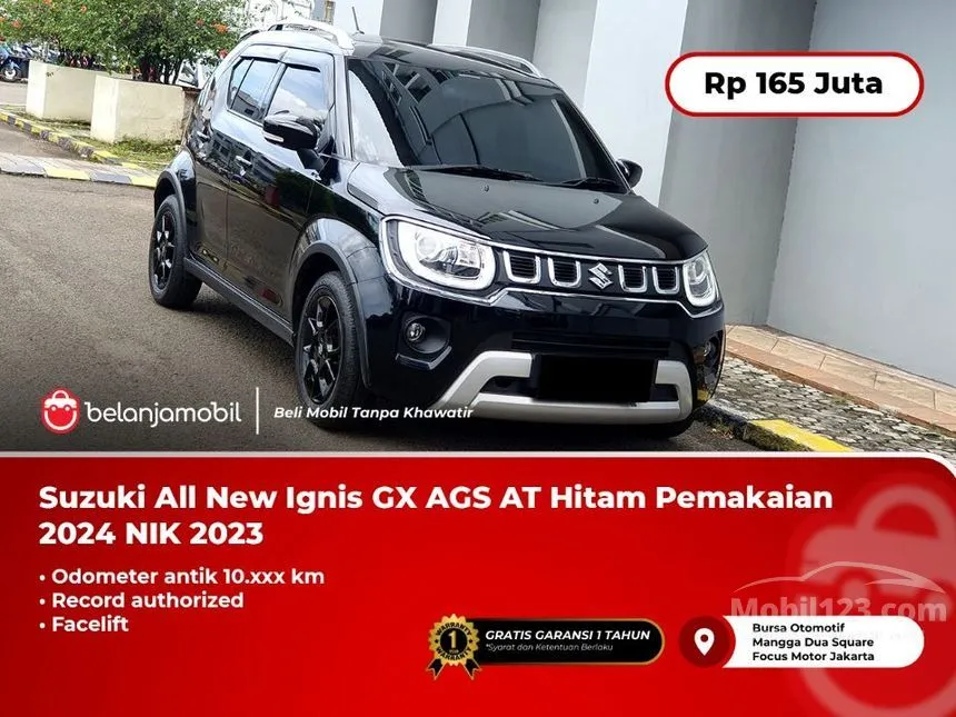 Jual Mobil Suzuki Ignis 2023 GX 1.2 di Banten Automatic SUV Hitam Rp 165.000.000