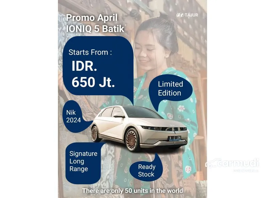 Jual Mobil Hyundai IONIQ 5 2024 Batik Edition di DKI Jakarta Automatic SUV Putih Rp 650.000.000