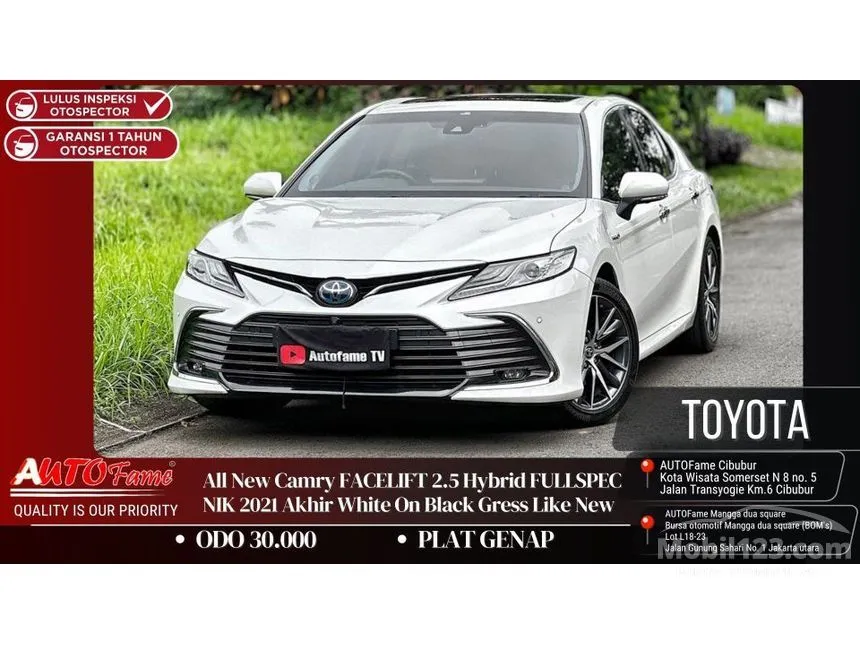 Jual Mobil Toyota Camry 2021 Hybrid 2.5 di DKI Jakarta Automatic Sedan Putih Rp 575.000.000