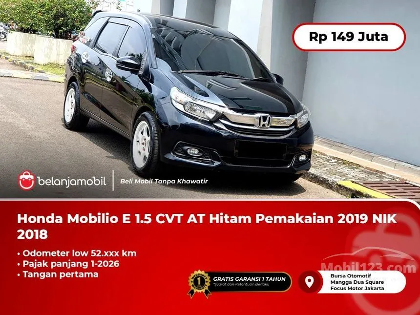 Jual Mobil Honda Mobilio 2018 E 1.5 di DKI Jakarta Automatic MPV Hitam Rp 149.000.000