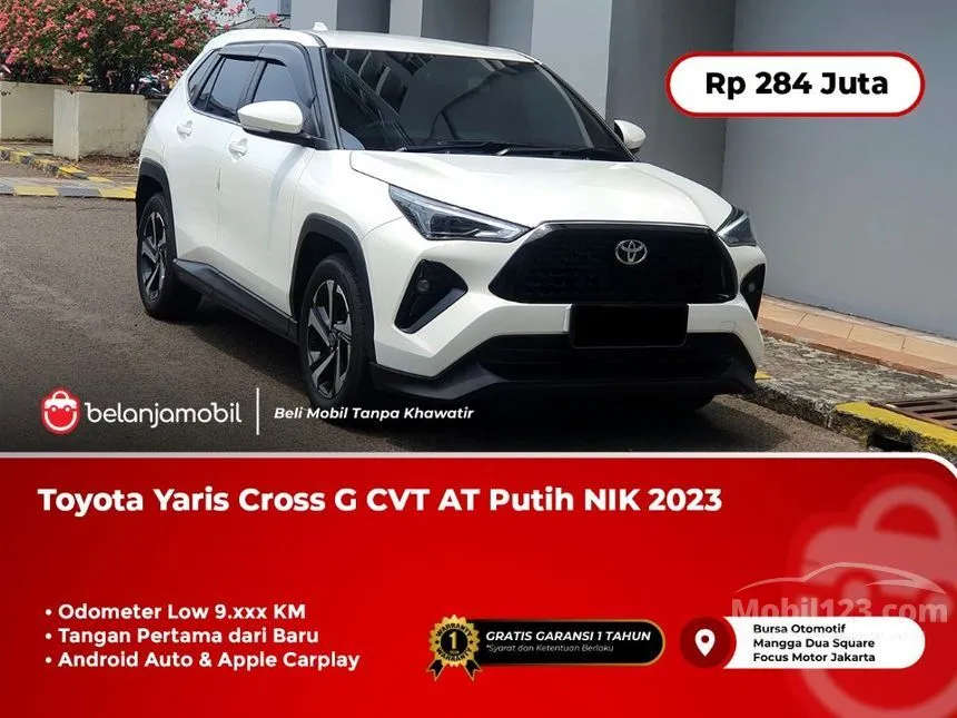 Jual Mobil Toyota Yaris Cross 2023 G 1.5 di Banten Automatic SUV Putih Rp 284.000.000