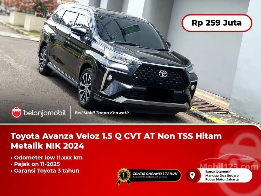 Jual Mobil Toyota Veloz 2024 Q 1.5 di DKI Jakarta Automatic MPV Hitam Rp 259.000.000