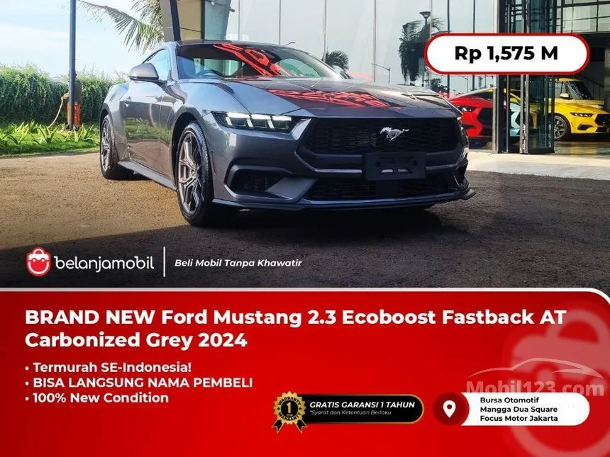 Jual Mobil Ford Mustang 2024 EcoBoost 2.3 di DKI Jakarta Automatic Fastback Abu