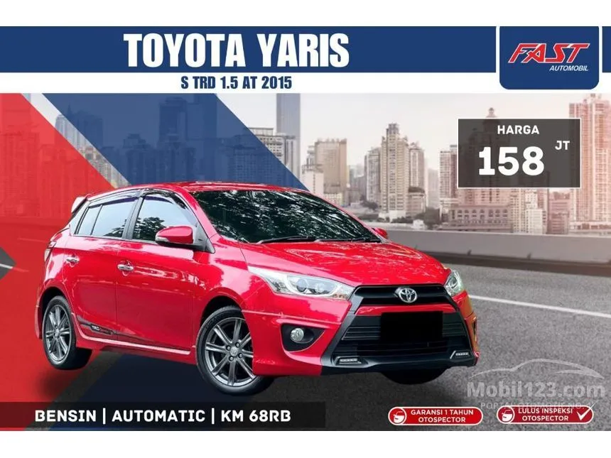 Jual Mobil Toyota Yaris 2015 TRD Sportivo 1.5 di DKI Jakarta Automatic Hatchback Merah Rp 158.000.000