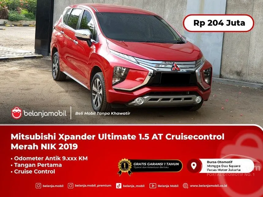 Jual Mobil Mitsubishi Xpander 2019 Ultimate 1.5 di DKI Jakarta Automatic MPV Merah Rp 204.000.000