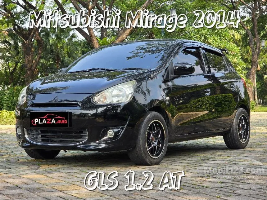 Jual Mobil Mitsubishi Mirage 2014 GLS 1.2 di Banten Automatic Hatchback Hitam Rp 86.000.000
