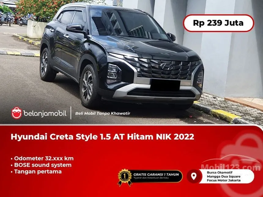 Jual Mobil Hyundai Creta 2022 Style 1.5 di DKI Jakarta Automatic SUV Hitam Rp 239.000.000