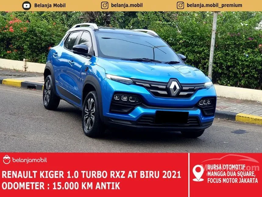 Jual Mobil Renault Kiger 2021 RXZ 1.0 di Jawa Barat Automatic SUV Biru Rp 155.000.000