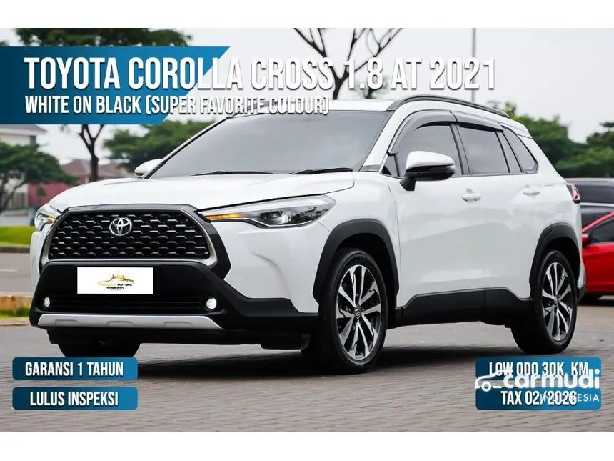Jual Mobil Toyota Corolla Cross 2021 (Gasoline) 1.8 di Banten Automatic SUV Putih Rp 255.000.000