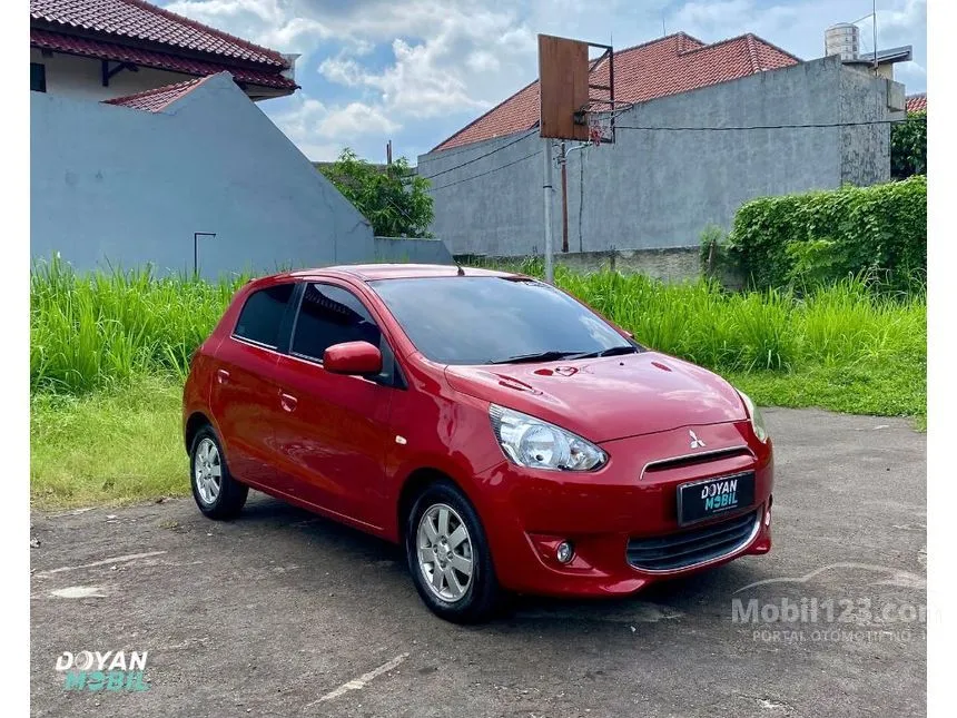 Jual Mobil Mitsubishi Mirage 2014 EXCEED 1.2 di DKI Jakarta Automatic Hatchback Merah Rp 112.000.000