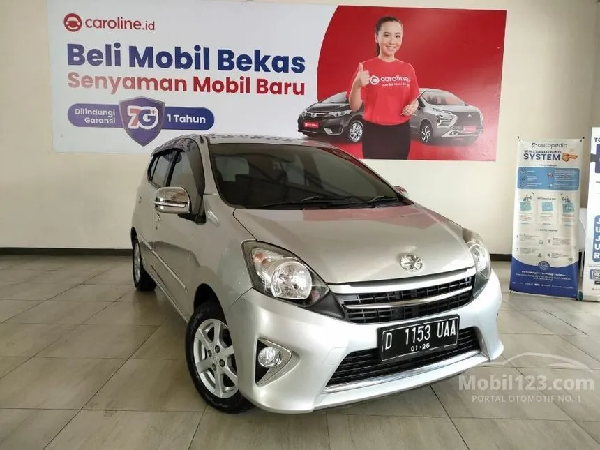 Jual Mobil Toyota Agya 2015 G 1.0 di Jawa Barat Manual Hatchback Silver Rp 94.000.000