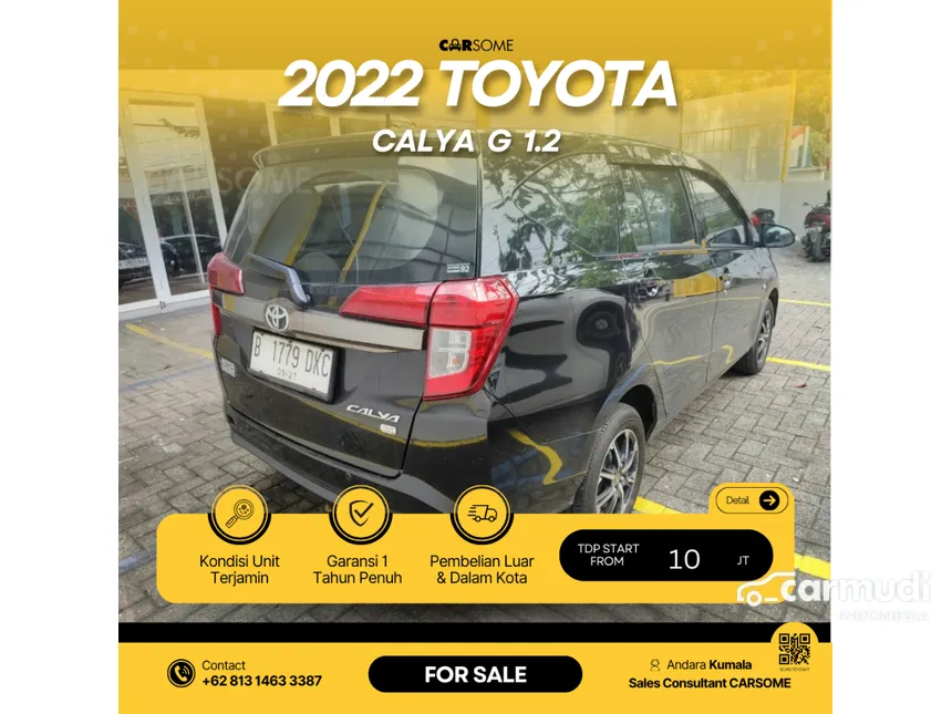 Jual Mobil Toyota Calya 2022 G 1.2 di Jawa Barat Automatic MPV Hitam Rp 165.000.000