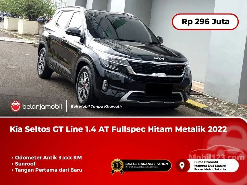 Jual Mobil KIA Seltos 2022 GT Line 1.4 di DKI Jakarta Automatic SUV Hitam Rp 296.000.000