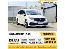 2018 Honda Mobilio 1.5 RS MPV Matic Putih Mobil Keluarga Mobilio Tipe Tertinggi KM Low