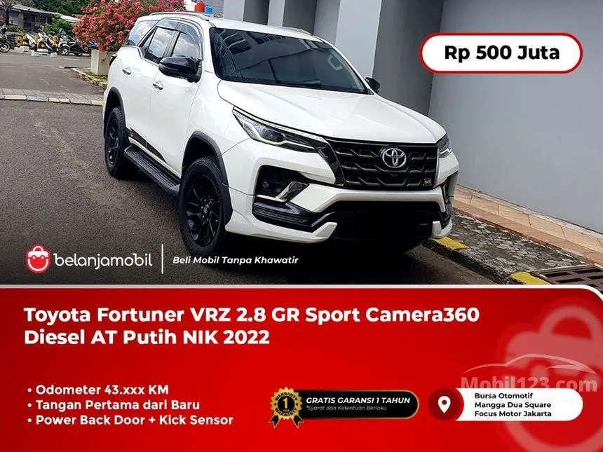 Jual Mobil Toyota Fortuner 2022 GR Sport 4X2 2.8 di DKI Jakarta Automatic SUV Putih Rp 500.000.000
