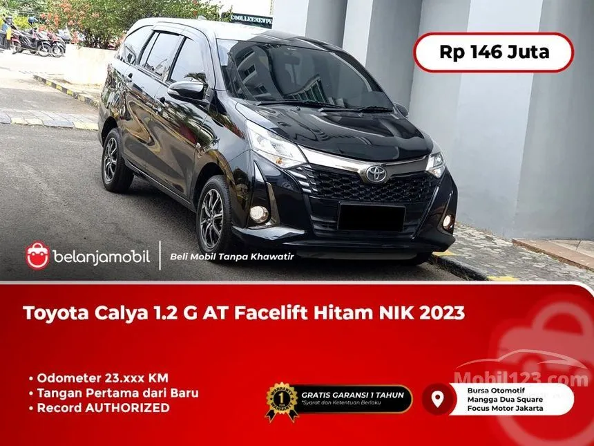 Jual Mobil Toyota Calya 2023 G 1.2 di Jawa Barat Automatic MPV Hitam Rp 146.000.000