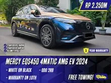 2024 Mercedes-Benz EQS450 0.0 AMG Line 4MATIC SUV EV White on Black Putih Mercy EQS 450