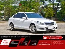 2013 Mercedes-Benz C200 1.8 CGI Sedan W204 Facelift Polar White on Black Odo 69 Rb (ANTIK) HARGA TERENDAH