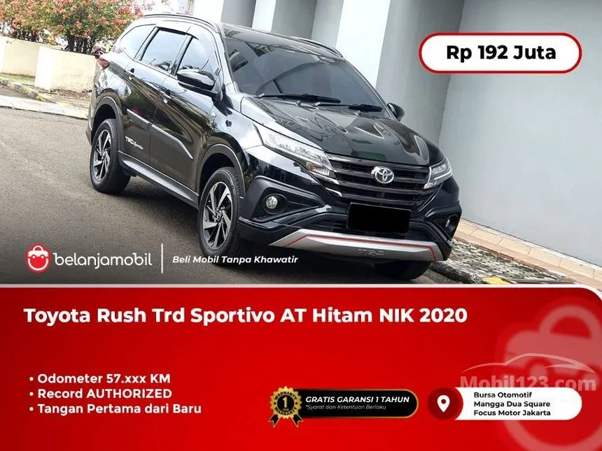 Jual Mobil Toyota Rush 2020 TRD Sportivo 1.5 di DKI Jakarta Automatic SUV Hitam Rp 192.000.000
