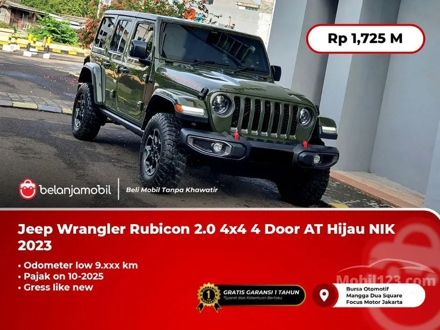 Jual Mobil Jeep Wrangler 2023 Rubicon Unlimited 4 Door 2.0 di DKI Jakarta Automatic SUV Hijau Rp 1.725.000.000