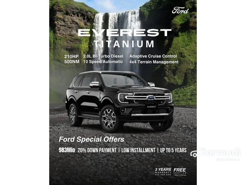 Jual Mobil Ford Everest 2024 Titanium 2.0 di Jawa Timur Automatic SUV Hitam Rp 945.000.000