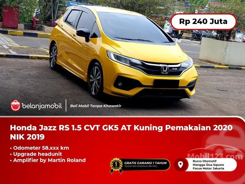 Jual Mobil Honda Jazz 2019 RS 1.5 di DKI Jakarta Automatic Hatchback Kuning Rp 240.000.000