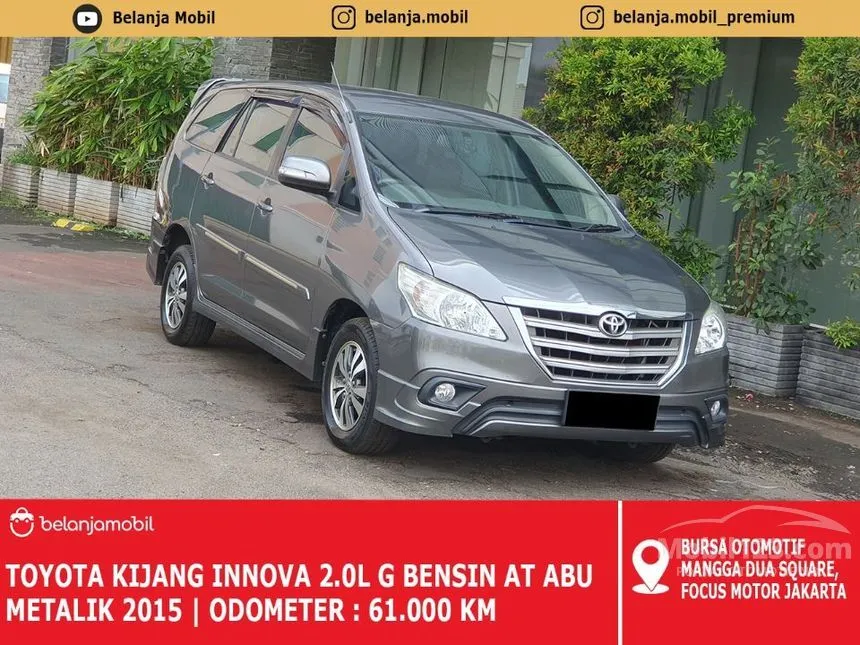 Jual Mobil Toyota Kijang Innova 2015 G 2.0 di DKI Jakarta Automatic MPV Abu